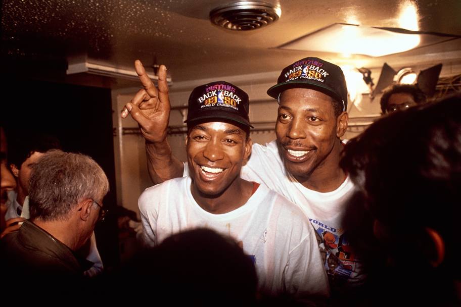 1990: la festa dei Pistons dopo il titolo